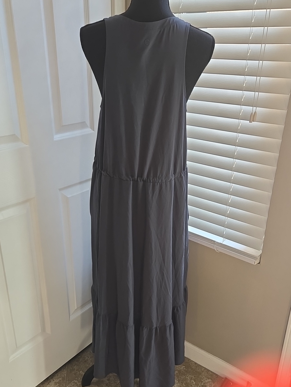 Zella Navy Sleeveless Drawstring Maxi Dress - Picture 7 of 8